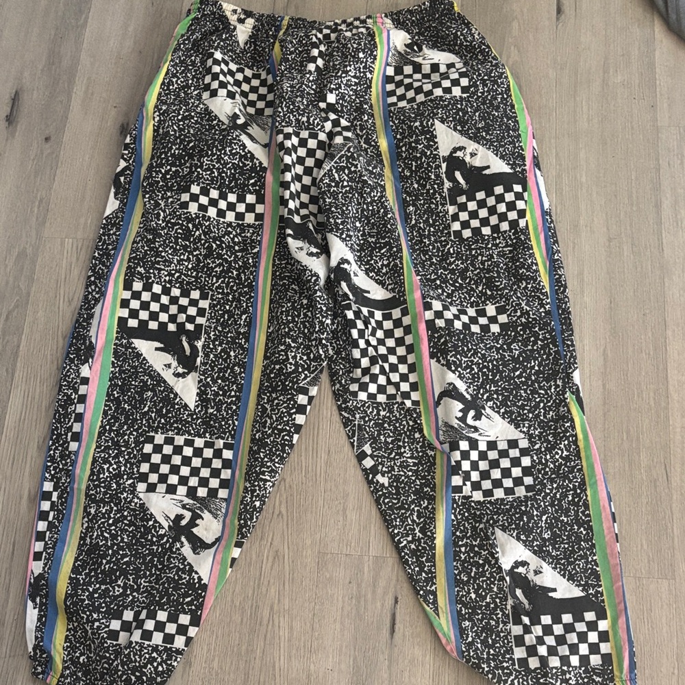 Men's Graphic Black and White Cargo Pants